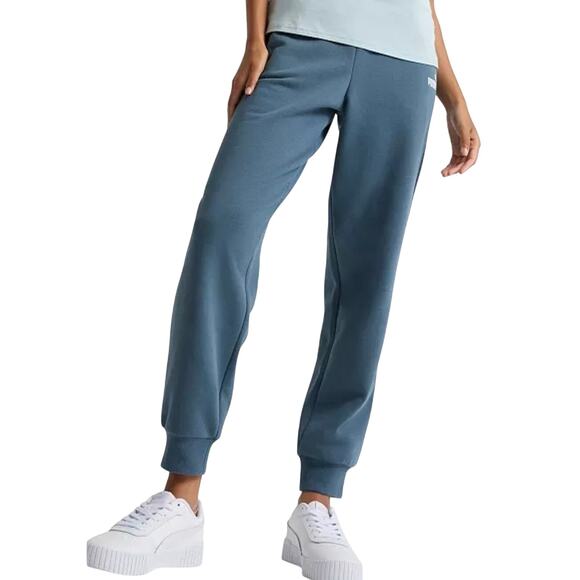 Puma Pants - Puma Women's Fleece Sweatpants Essential Logo GRAY SKIES NWT SIZE M